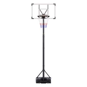 TotheCORE Basketball Stand 5.25-8.53 Ft Adjustable Portable Basketball Hoop & Goal With PC Backplate, Large Base And Wheels