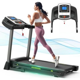 Silent Motor Dual Shock Absorption 330 Lbs Loading Portable Folding Treadmill With Intuitive LCD Panel