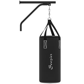 Soozier Heavy Bag Wall Mount Set, Unfilled Punching Bag Hanger with Boxing Gloves for Muay Thai and MMA Training