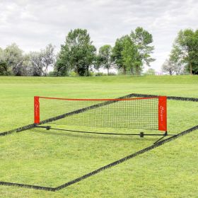 Portable Soccer Tennis/Pickleball/Badminton/Mini Tennis Net w/ Sideline for Training with Included Storage Bag